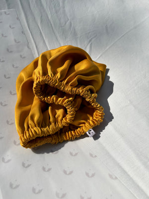 Organic Ahimsa Silk Hair Bonnet: Golden Milk