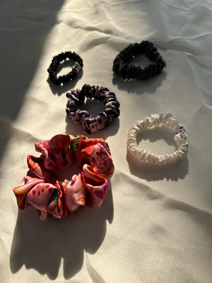 The Zura Organic Ahimsa Silk Scrunchie Gift Set