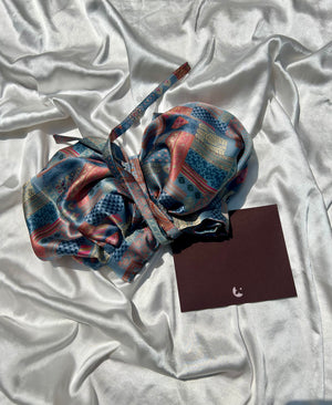 Organic Silk Hair Bonnet- Euphrosyne Print