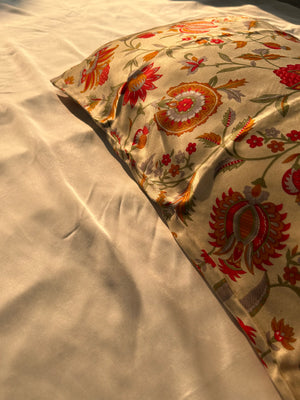 Organic Silk Pillowcase - Amritavarshini Print