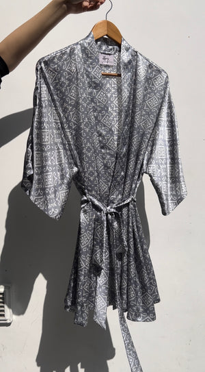 Dream About Me Short Silk Robe: Hecate