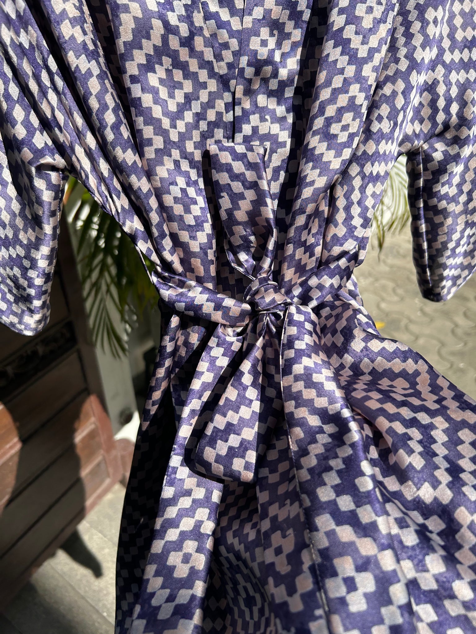 Dream About Me Short Silk Robe: Andromeda