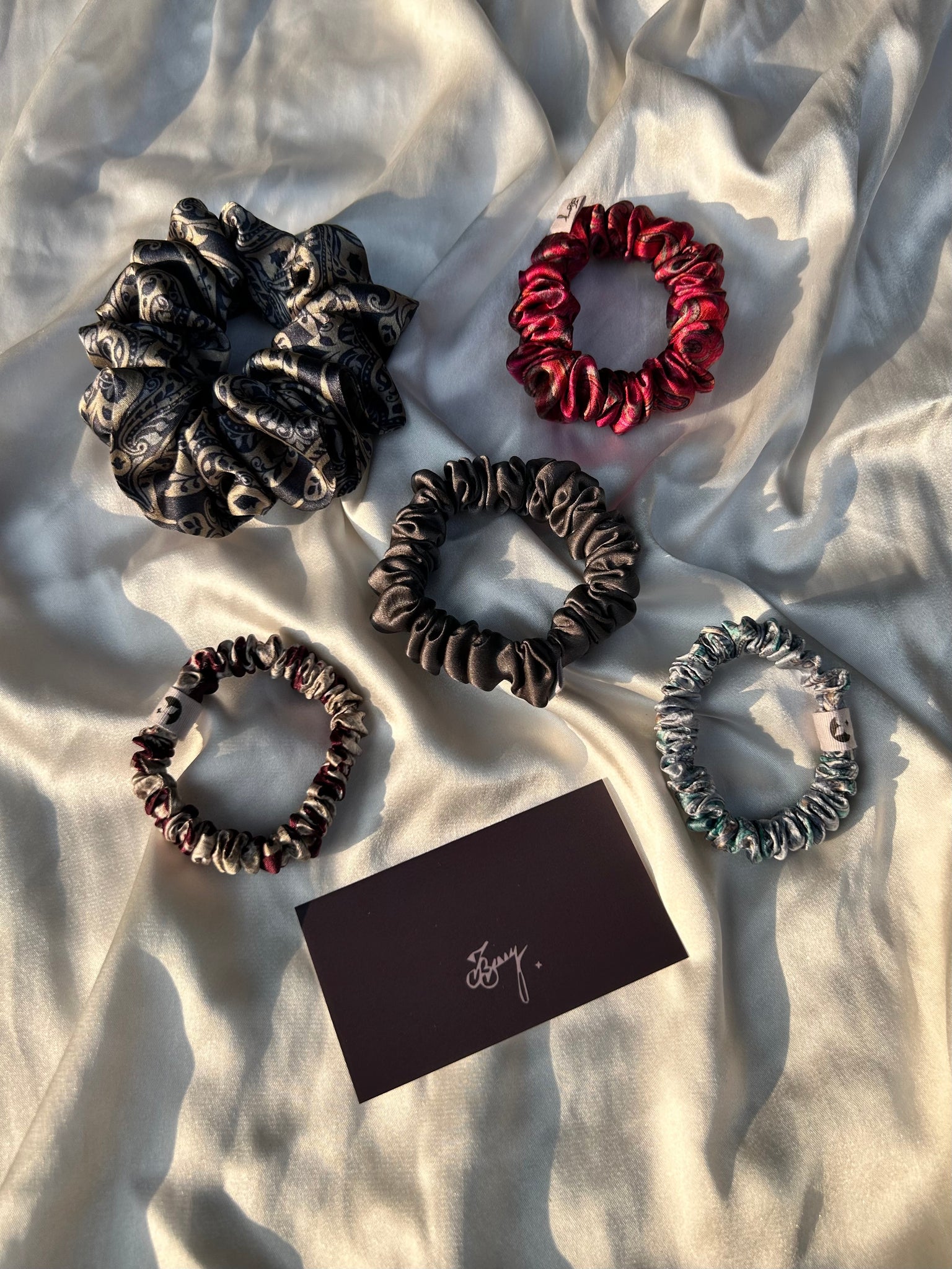 Maristella Holiday Silk Scrunchie Curation