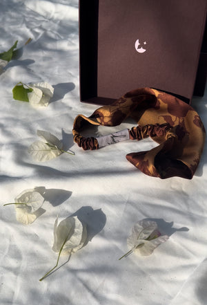 Organic Silk Hair Band : Smoked Cacao Caramel