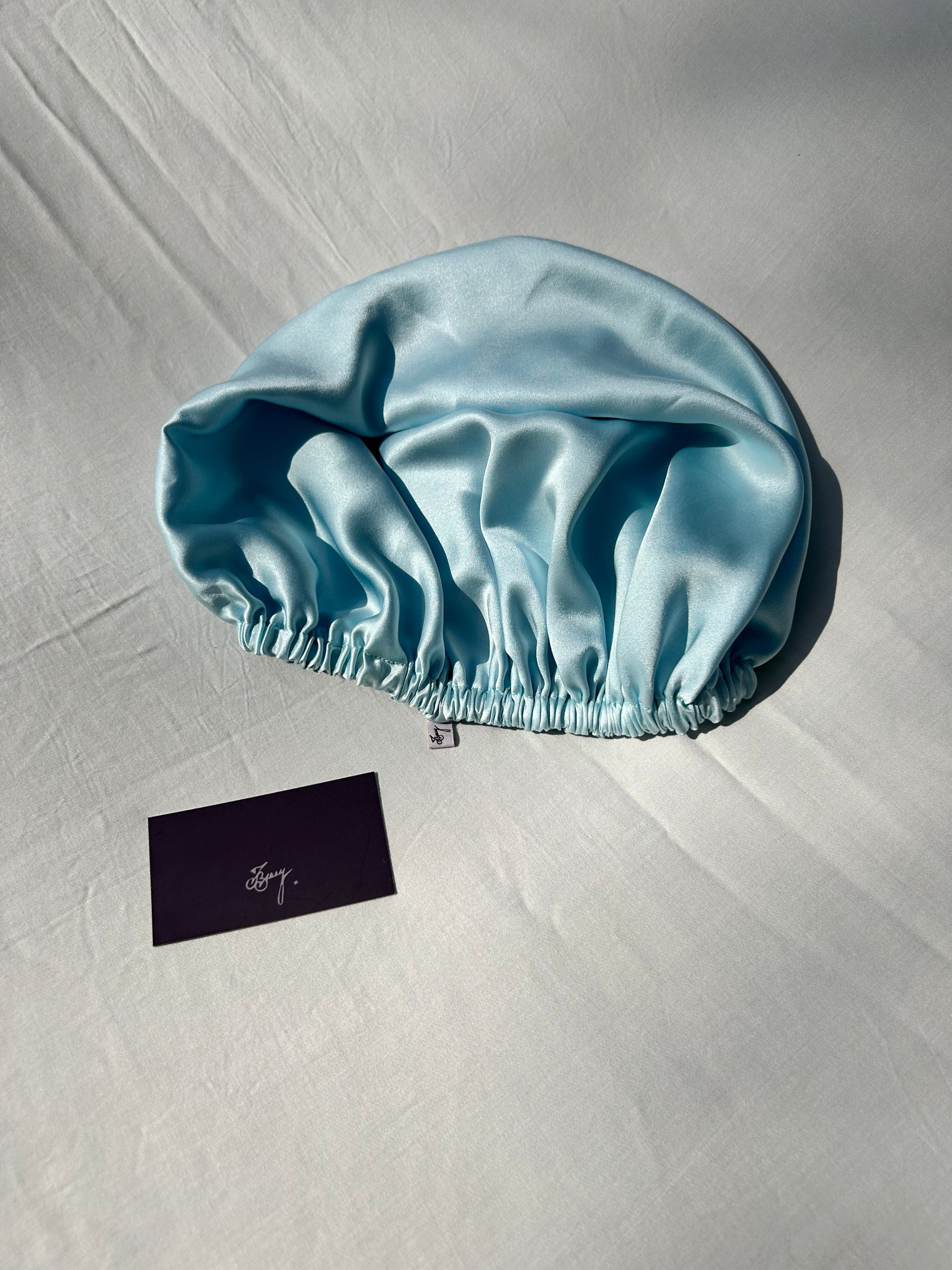 Organic Ahimsa Silk Hair Bonnet: Turquoise Ice