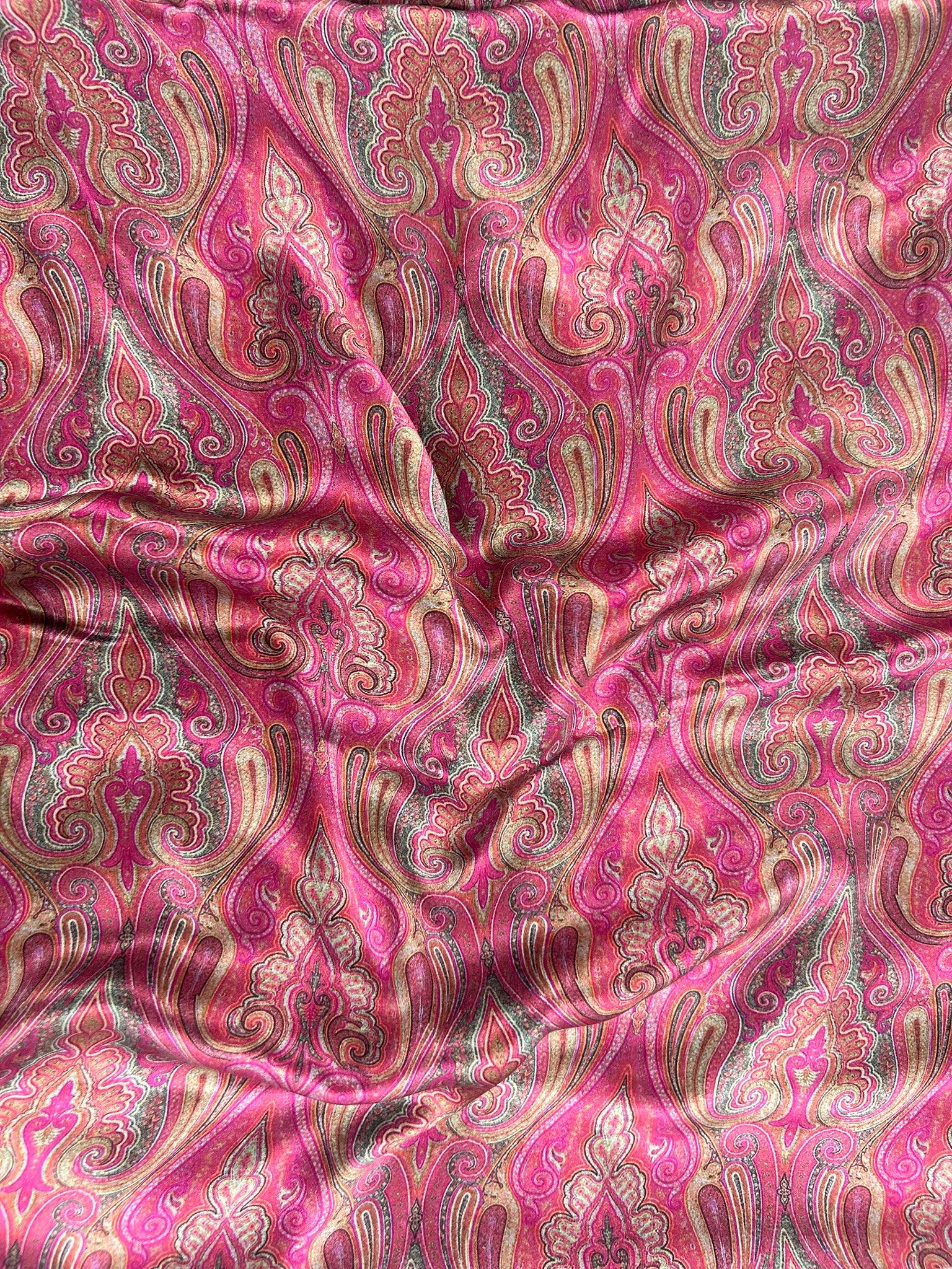 The Cerise Daydream Silk Scarf