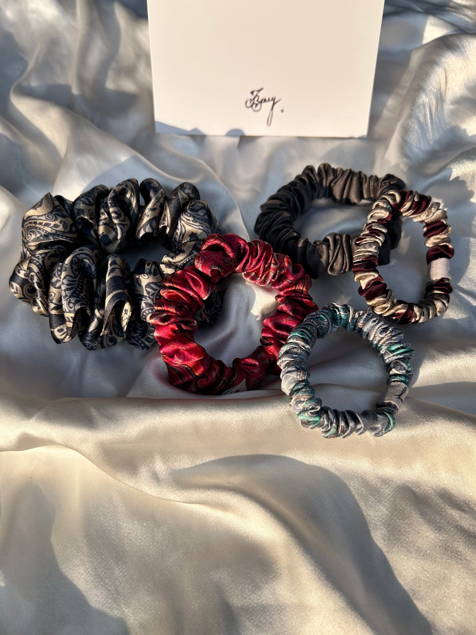 Maristella Holiday Silk Scrunchie Curation