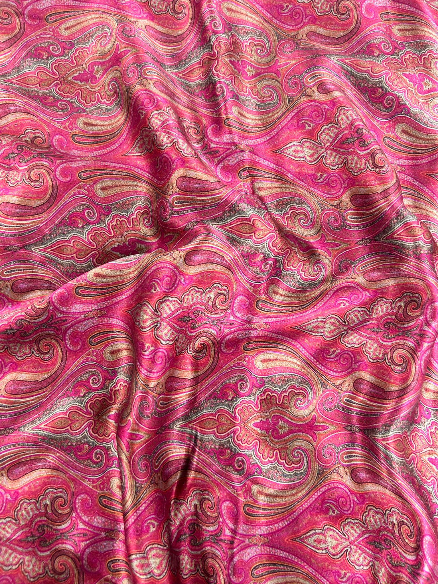 Organic Silk Pillowcase - Cerise Daydream Print