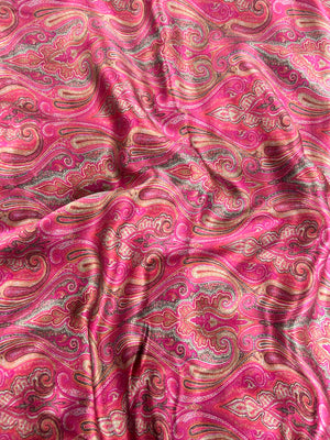 Organic Silk Pillowcase - Cerise Daydream Print