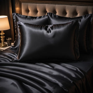 Ebony Noir Organic Peace Silk Pillowcase