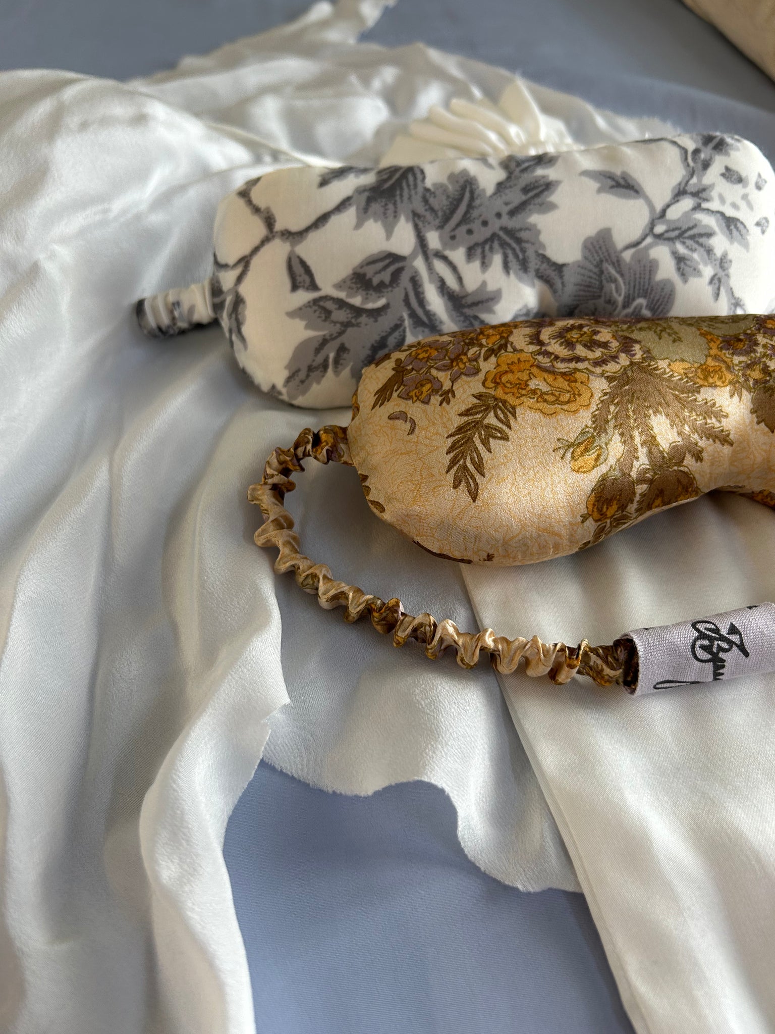 White Tea Cotton Silk Sleep Eye Pillow (one of a kind)