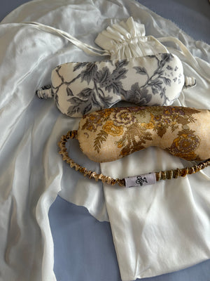 White Tea Cotton Silk Sleep Eye Pillow (one of a kind)