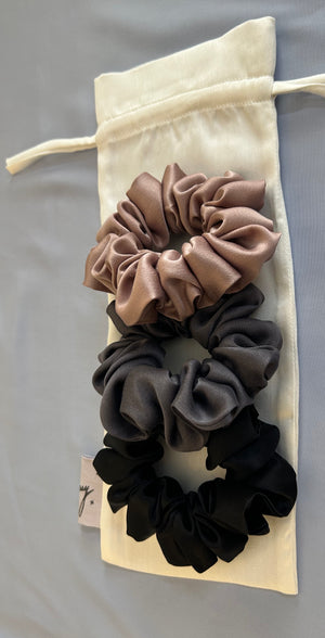 Organic Peace Silk Scrunchies- 003 Large