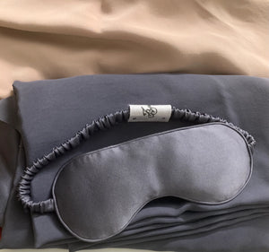 Obsidian Grey: Organic Peace Silk Eye Pillow