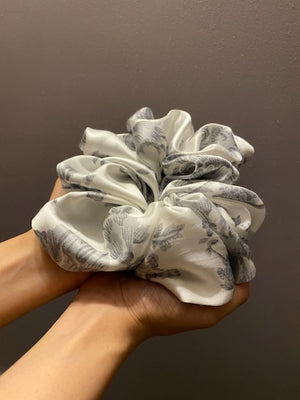 The Resham Rani- The Winter Garden (Limited Edition Cotton Silk Scrunchie)