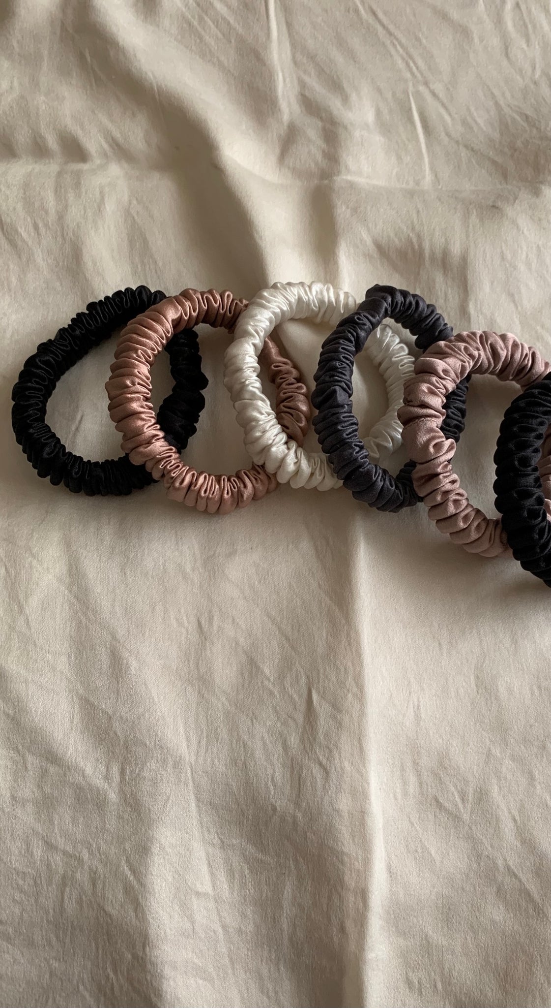 Organic Peace Silk Scrunchies- 001 Thins (Set of 6)