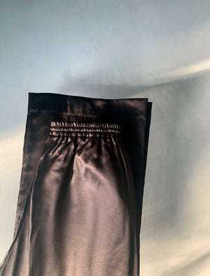 Runa Resort Silk Pants- Ebony Noir