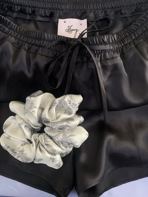 Siro Silk Shorts - Ebony Noir