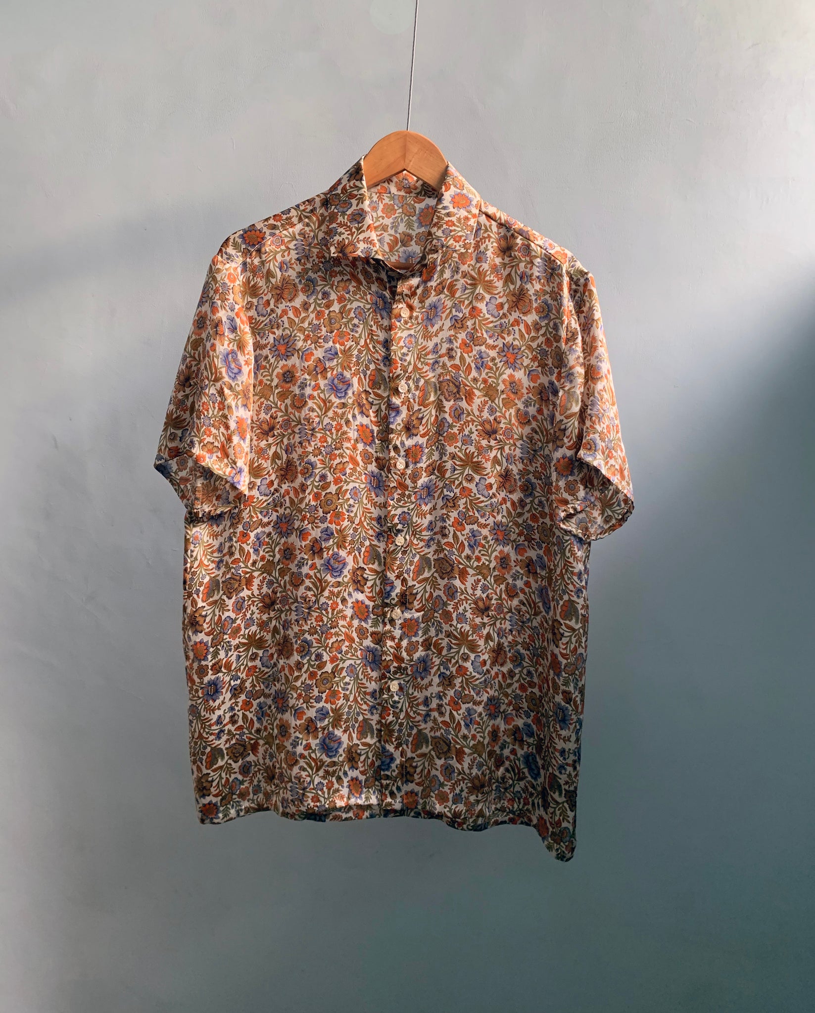 Sol Silk Shirt- Persephone's Garden Print (Gender-Fluid | Custom Sizing)