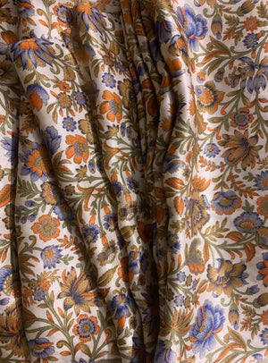 Sol Silk Shirt- Persephone's Garden Print (Gender-Fluid | Custom Sizing)