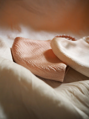 Organic Peace Silk Face Coverings- Boudoir Blush Hammered Silk